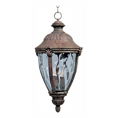 Maxim Three Light Earth Tone Water Glass Glass Hanging Lantern 40291WGET